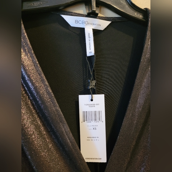 BCBG Metallic Wrap Dress - Picture 5 of 7